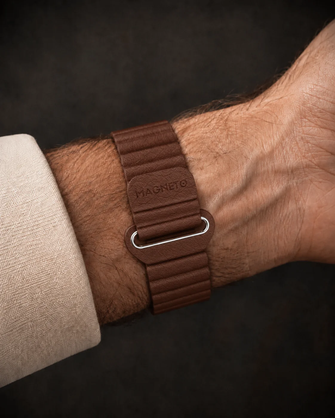 Synthetic Leather Magnetic Brown - Image 3