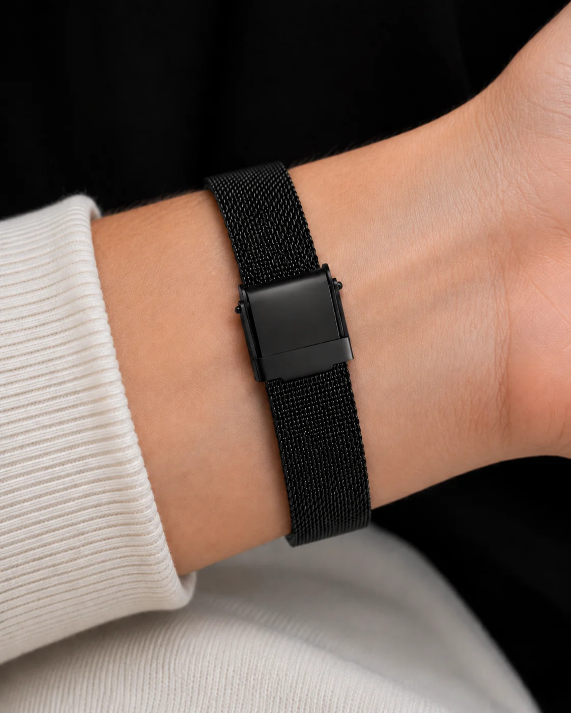Black mesh bracelet (16mm) - Image 3